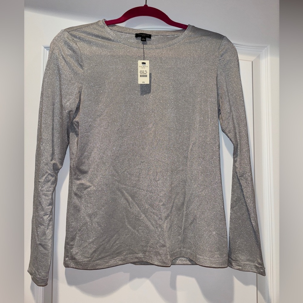🩶Talbots Metallic Top NWT SZSP🩶